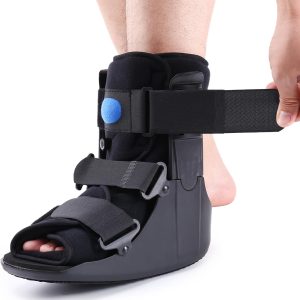 Inflatable Walking Boot, Air Cam Walker Fracture Boot Orthopaedic boot for Sprained Ankle, Short Air Walker Brace for Broken Foot Achilles Tendon Injury Black (Medium)